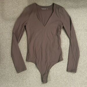 Abercrombie & Fitch Soft Collection Bodysuit in Brown